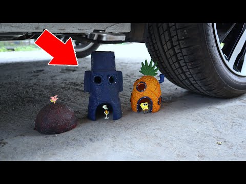 Experiment: Mobil Vs Rumah Spongebob Squarepants