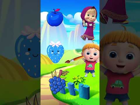 The strawberry is red, not is blue#animation #education #shorts