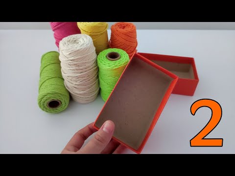 KARTON KUTULAR İLE YAPILABİLECEK 2 SEPET FİKRİ/ 2 IDEAS THAT CAN BE MADE WITH CARDBOARD BOXES ❤