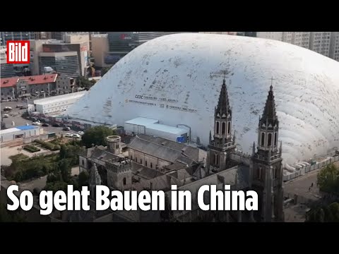 China: THIS giant balloon is intended to protect against dust and noise