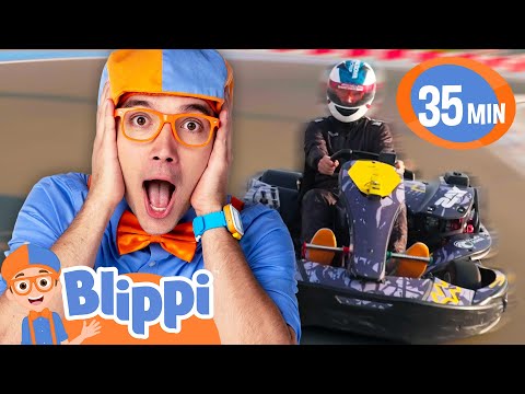 Blippi Races Go-Karts Like a Pro! | BEST OF BLIPPI TOYS | Educational Videos for Kids