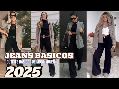 !!Moda estilos NUEVOS BÁSICOS DE MODA JEANS 2025 Mujer