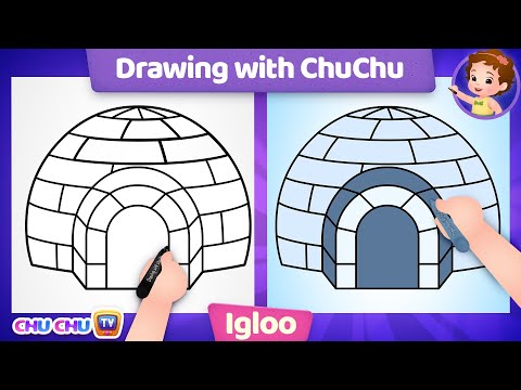 How to Draw an Igloo? - More Drawings with ChuChu - ChuChu TV Drawing Lessons for Kids