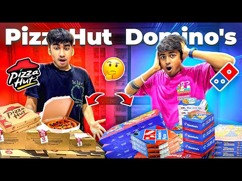 Dominoes Vs Pizza Hut 🍕| Buying The Whole Menu💳 For 24Hours⏰ Who Has The Best Pizza😋 - Mann Vlogs