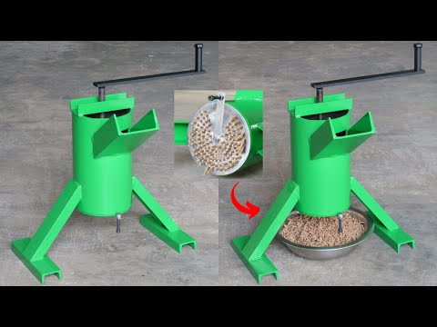 How To Make Homemade Manual Feed Pellet Machine | Simple Diy Feed Pellet Machine