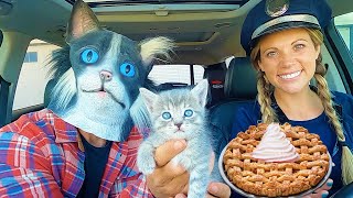 Cat SAVES Kitty From Police Car Ride Chase!