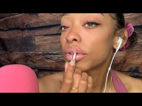 ASMR | LIPGLOSS APPLICATION ( Tingly Kisses + Mouth Sounds) 💋