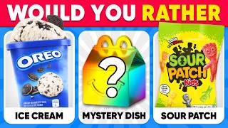 Would You Rather...? Mystery Junk Food Edition 🍨🍫🌈 2026 Food Picks | Daily Quiz