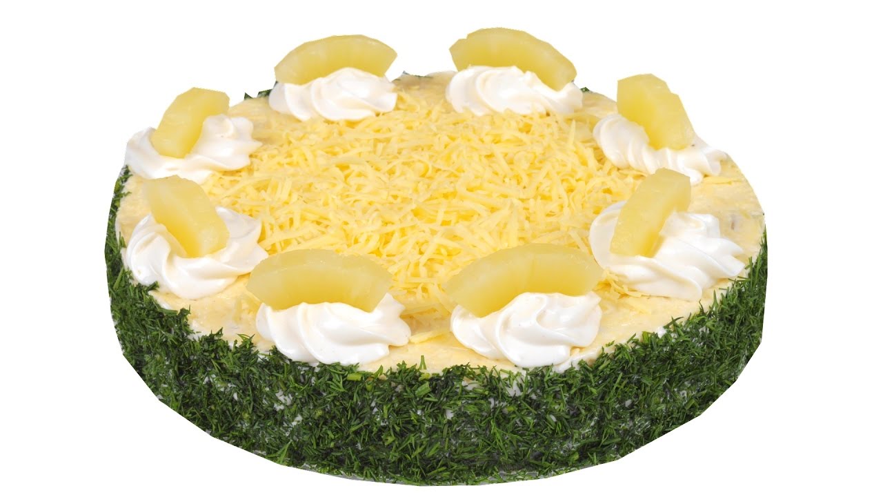 Салат Фьюжн Праздничное оформление необычайно вкусного салата. Пошаговый рецепт.