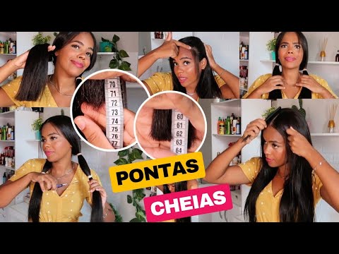 CORTEI MEU CABELO EM CASA | Corte que deixa as pontas cheias