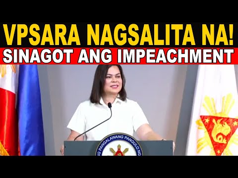 BREAKING NEWS! KAKAPASOK LANG Vice President Sara Z. Duterte addresses the nation.