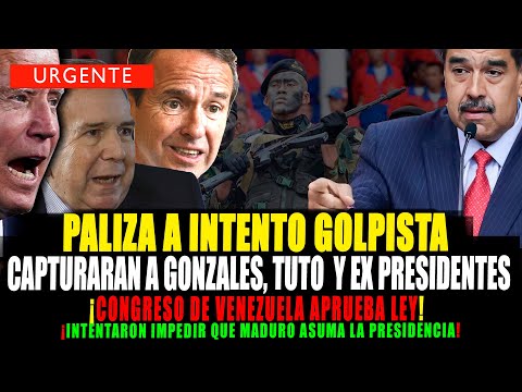 ✅💥PALIZA A INTENTO DE GOLPE EN VENEZUELA. DETENDRAN A EX PRESIDETENTES ¡CONGRESO APRUEBA LEY!