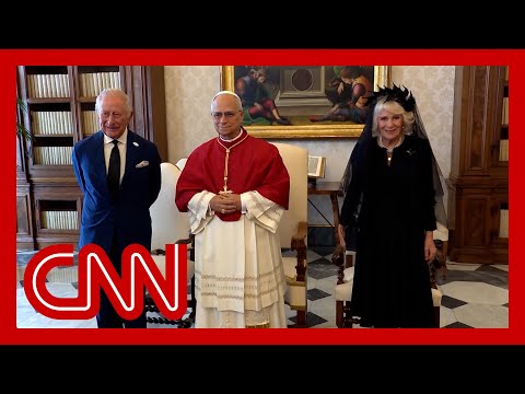 YouTube video thumbnail: King Charles Prays With Pope Leo at the Vatican in a Historic Moment