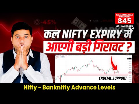 Nifty & Bank Nifty Analysis For Tomorrow | Intraday Trading Stocks 9 Jan 2025)| #kalkibaataaj- 845