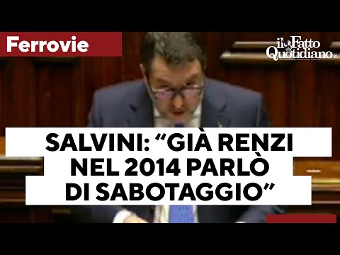 Botta e risposta sulle ferrovie, Salvini: "Nel 2014 Renzi parlò di sabotaggio". "No, lo fece Lupi"