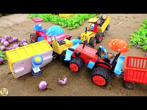 Top diy tractor making Crane Pulling Stone Rescue Tractor | Mario..! Be Careful Earthquake