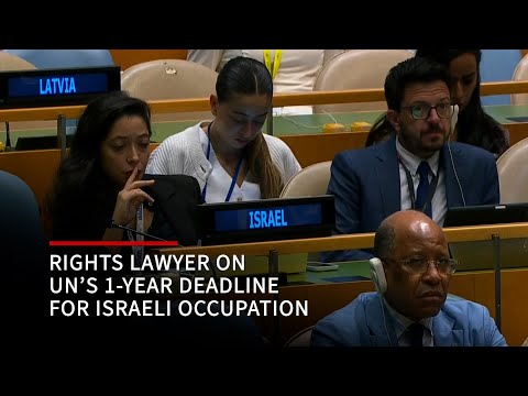 Human rights lawyer on UN’s 1-year deadline for Israeli occupation