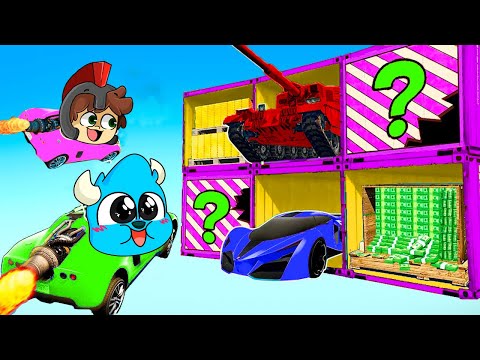 GTA 5: CAJAS MISTERIOSAS ¡COCHE de 1$ vs TANQUE de 10.000.000$ 💸! 😱🚗 CON LOS COMPAS