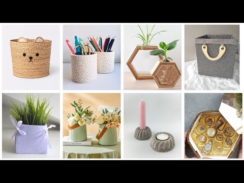 افكار💡عندك علب كرتون او علب معدنية اصنعي منظمات وديكوراتrecyclage des cartons #DIY rangement#storage