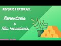 Recursos Naturais: Renováveis e Não Renováveis