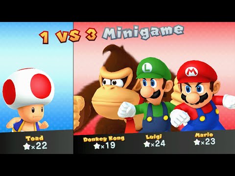 Mario Party 10 - Donkey Kong vs Mario vs Toad vs Luigi - Haunted Trail