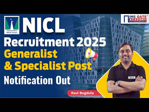 NICL Recruitment 2025 | Generalist & Specialist Vacancies | Ravi Bogdula