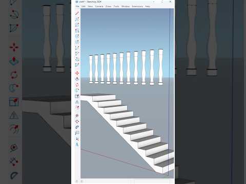 How to create a curved staircase railing in SketchUp! Loving the classic touch it adds to any space