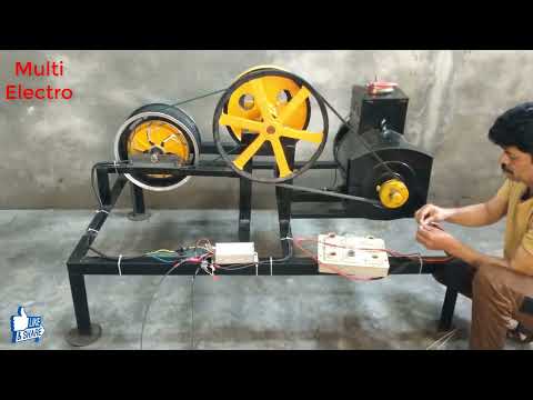 How To Make 22 KW Free Energy Generator With Electric Car Wheel And 22 KW Alternator