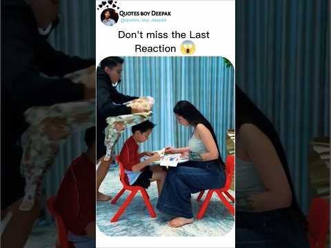 last reaction is osm 😱😂 (don't miss the end) #so funny #reels #cute #trending #love #romantic