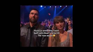 Alysa Liu presenting Taylor Swift with iHeart’s Artist Of The Year Award 🫶
