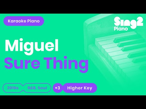 Miguel – Sure Thing (Higher Key) Piano Karaoke