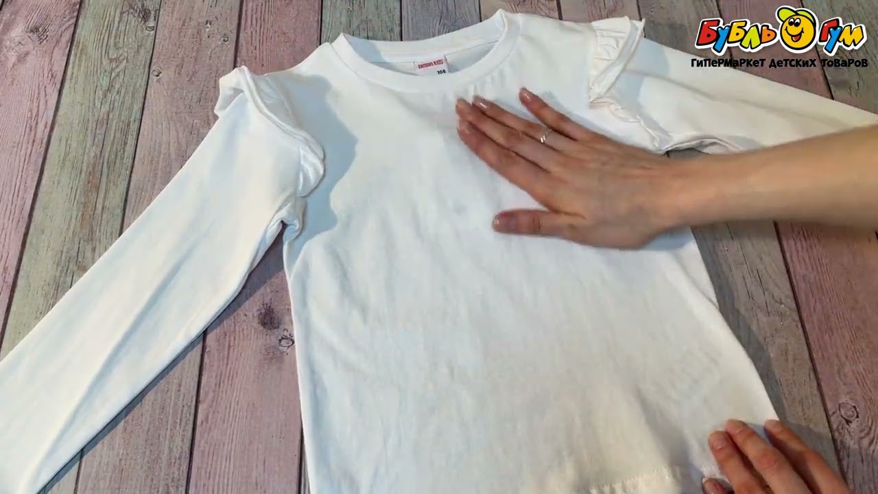 Лонгслив Lanson Kids с рюшами белый - видео