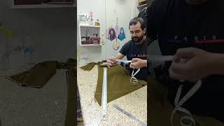 أسهل طريقة فصال وخياطة موديل رياضي تطعيم معاكس شتغلتة على الايف للخياط محمد الساعدي 