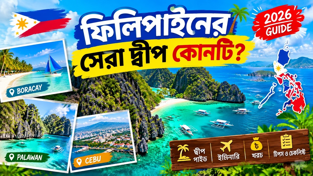 ফিলিপাইনের সেরা দ্বীপ কোনটি? 🇵🇭 | Boracay, Palawan & Cebu | খরচ, প্ল্যান ও Travel Guide