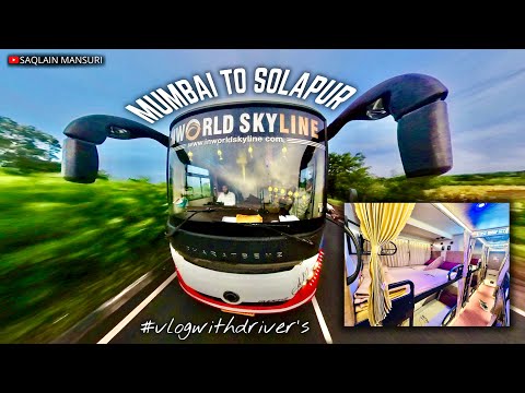 Mumbai To Solapur - Akkalkot🛣️ Inworld Skyline Bus Journey vlog With 😎Mohsin Bhai #vlogwithdrivers