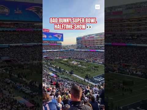 Bad Bunny Super Bowl halftime show timelapse