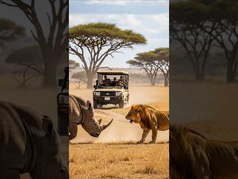 코뿔소를 건드린 사자의 최후 #fight #elephant #animation #animals #wildlife #rhinocero#lions #leopard