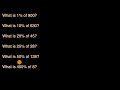 Calculating Percentages and Fractions