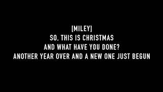 Miley Cyrus & Mark Ronson - Happy Xmas (War Is Over) ft. Sean Ono Lennon [Lyrics Video]