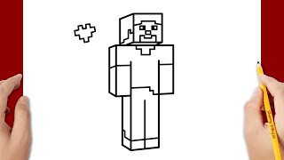 Cómo dibujar Steve Minecraft | Dibujos Fáciles | Dibujos Felices