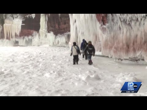 YouTube video thumbnail: Apostle Islands National Lakeshore Is Expected to Open Ice Caves Monday