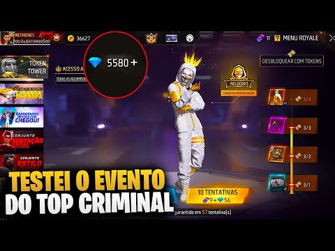 TOP CRIMINAL DOURADO CHEGOU! TESTEI O NOVO EVENTO NO TORRE DE TOKENS! GASTEI MAIS 5K DE DIMAS