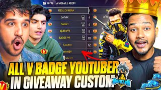 ALL V BADGE YOUTUBERS IN GIVEAWAY CUSTOM 🤯 KON JITEGA 💀