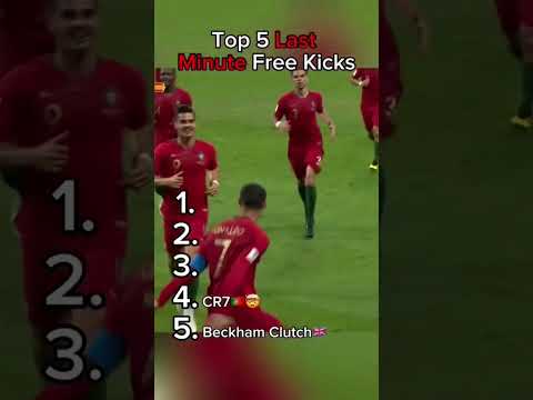 Top 5 lass minutes free kicks in football 28!