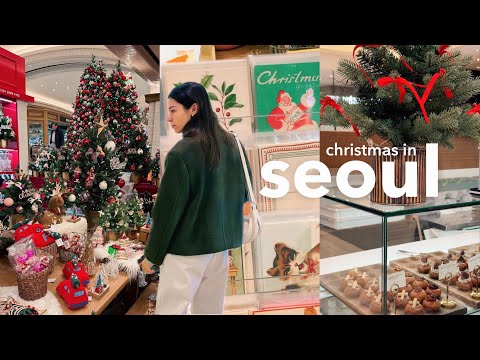 korean department stores are no joke! 🇰🇷🎄 christmas shopping, decorating our seoul apartment | vlog