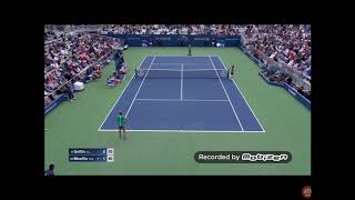 GAEL MONFILS PERFECT SIDESPIN DROP SHOT AGAINST DAVID GOFFIN  US OPEN 2017