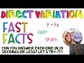 Determining Direct Variation: Equations, Tables, and Graphs