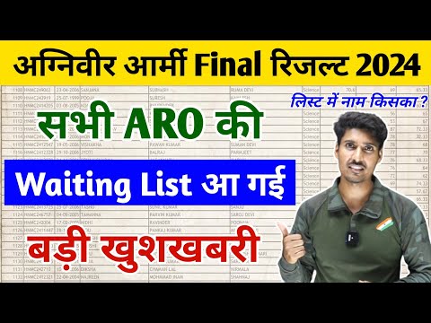 सभी ARO की Waiting List आ गई ✅️| Agniveer army waiting list 2024 | Army agniveer second merit list📑