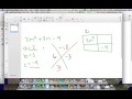 Factoring Quadratic Expressions Using X and Box