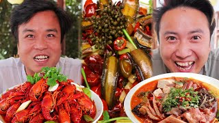 鸭老板吃扣肉配香菜，白毛坚持蘸酸奶！气得大壮一人一拳！#农村美食#吃播#辣椒酱#抖音美食#tiktok#美食盲盒#spicy
